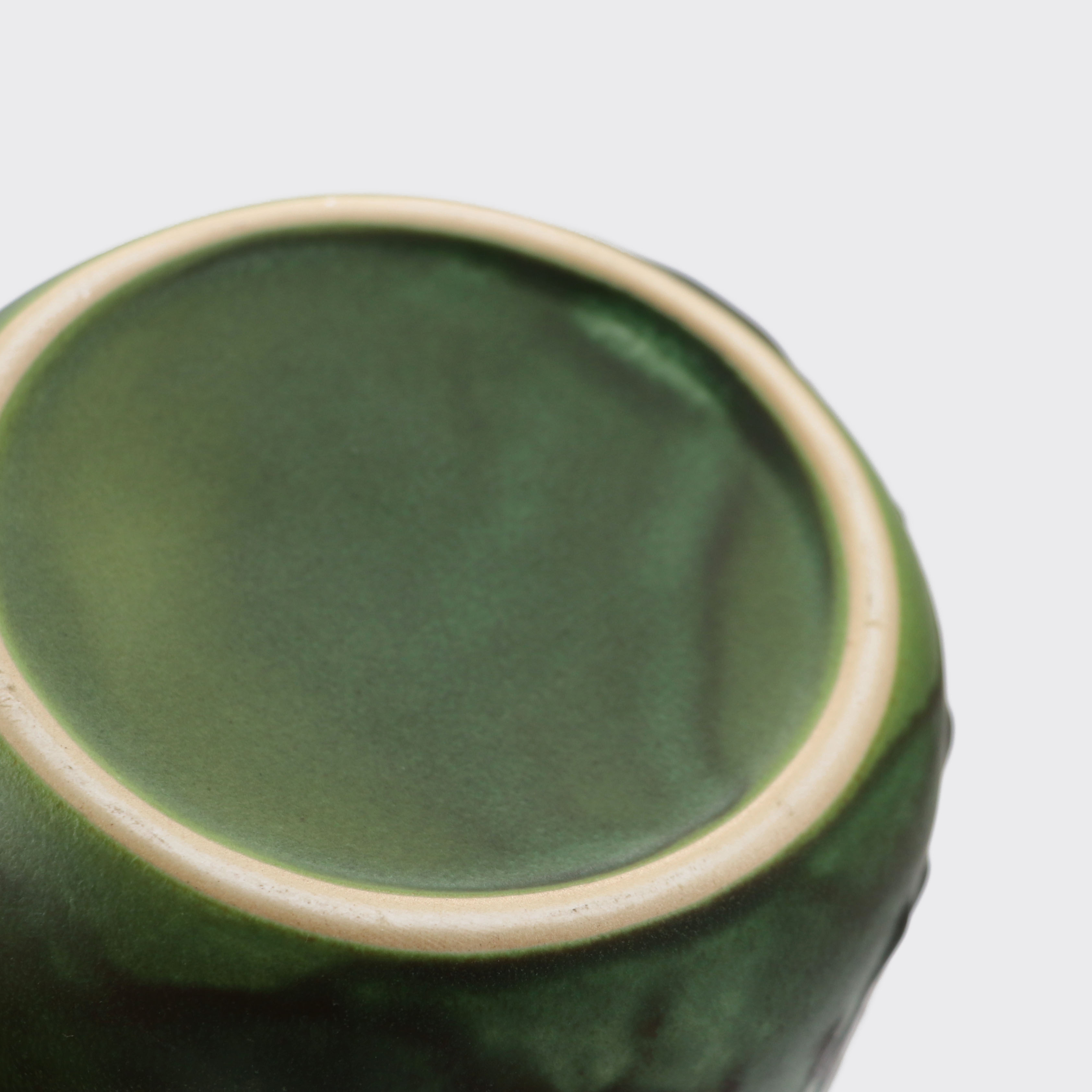 hotel dark green ceramic storage jar with lid for home or hotel decorative