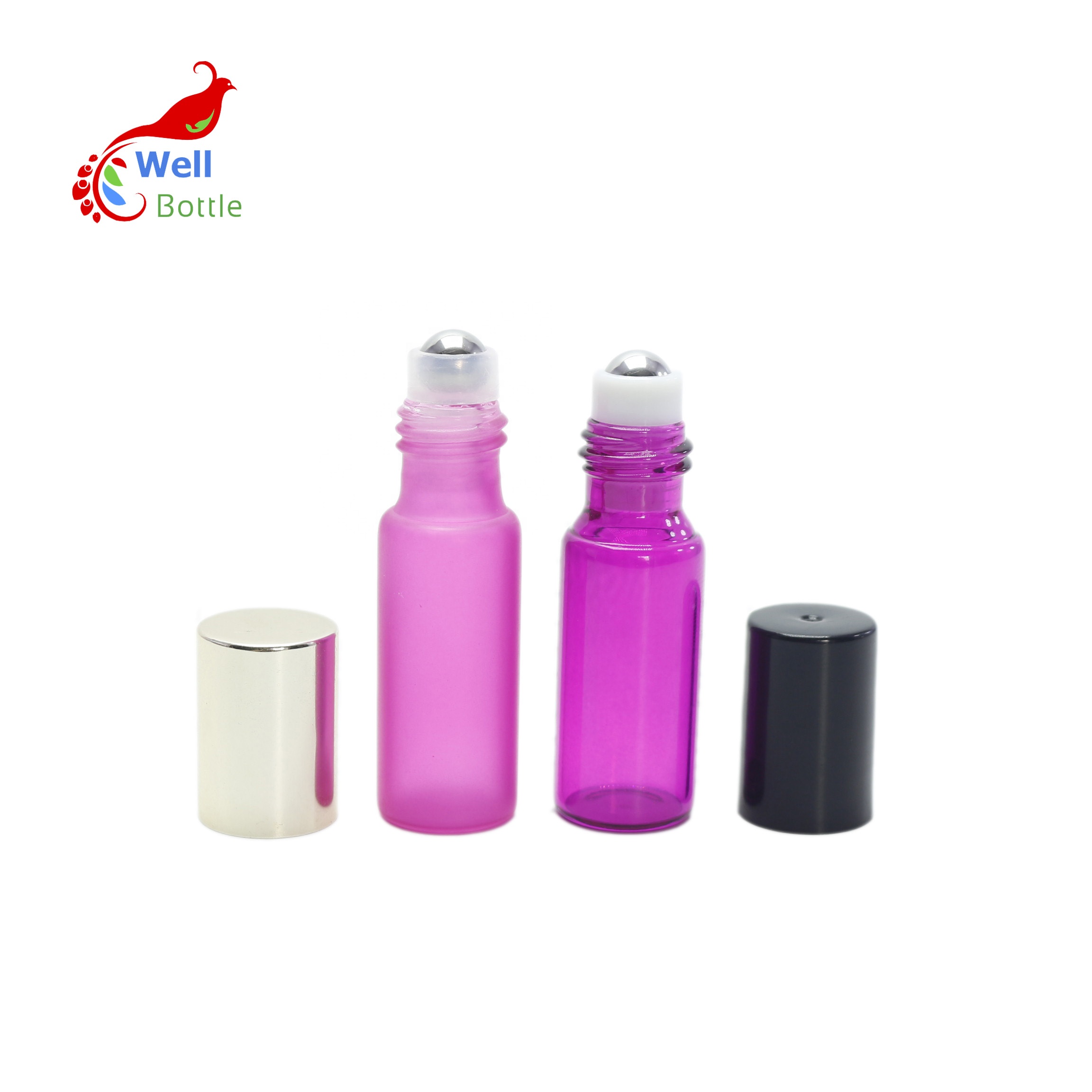 hotsale 3ml 5ml 10ml colored glass roll on bottle roller bottle for essential oil GRB-300C