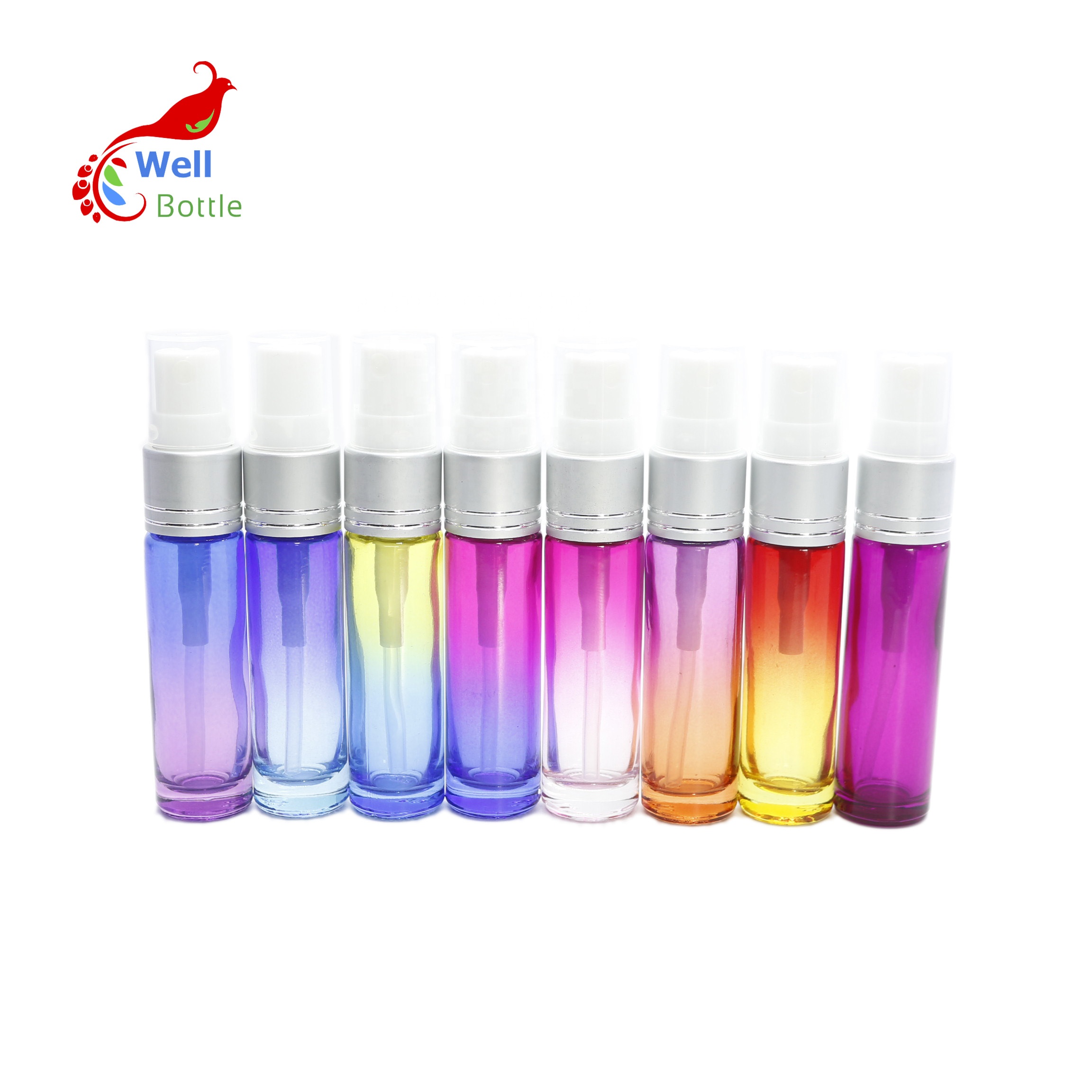 hotsale 3ml 5ml 10ml colored glass roll on bottle roller bottle for essential oil GRB-300C