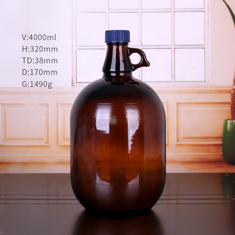 hotsale china manufacturer 1L amber beer gallon growler bottle