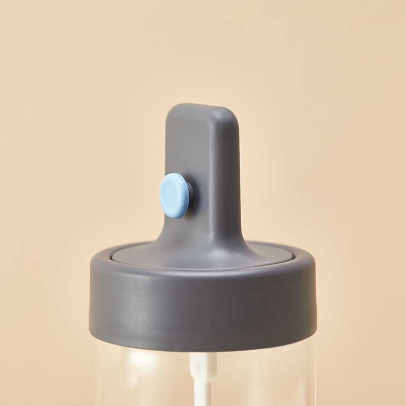 household glass seasoning jar bottle with spoon for kitchen