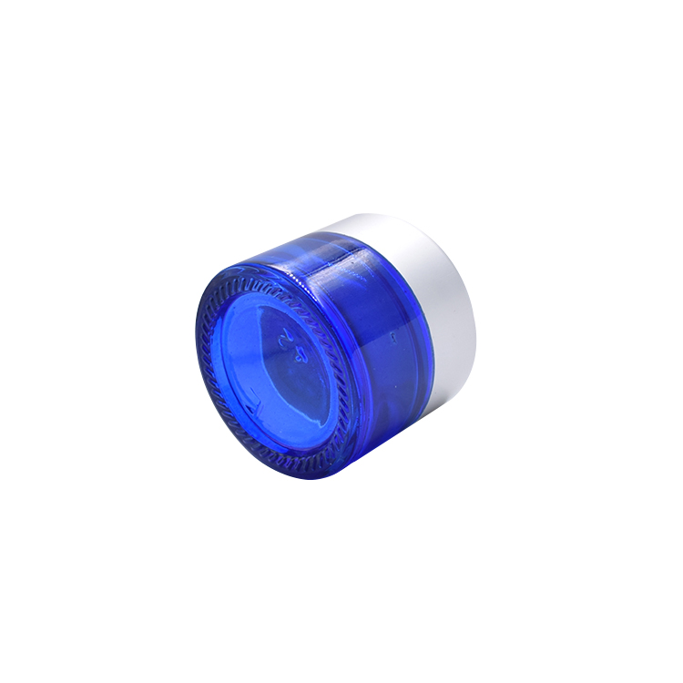 in bulk blue glass container cosmetic cream lotion glass jar