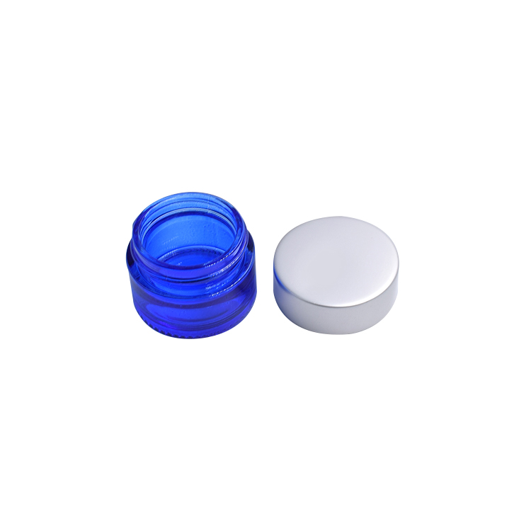 in bulk blue glass container cosmetic cream lotion glass jar