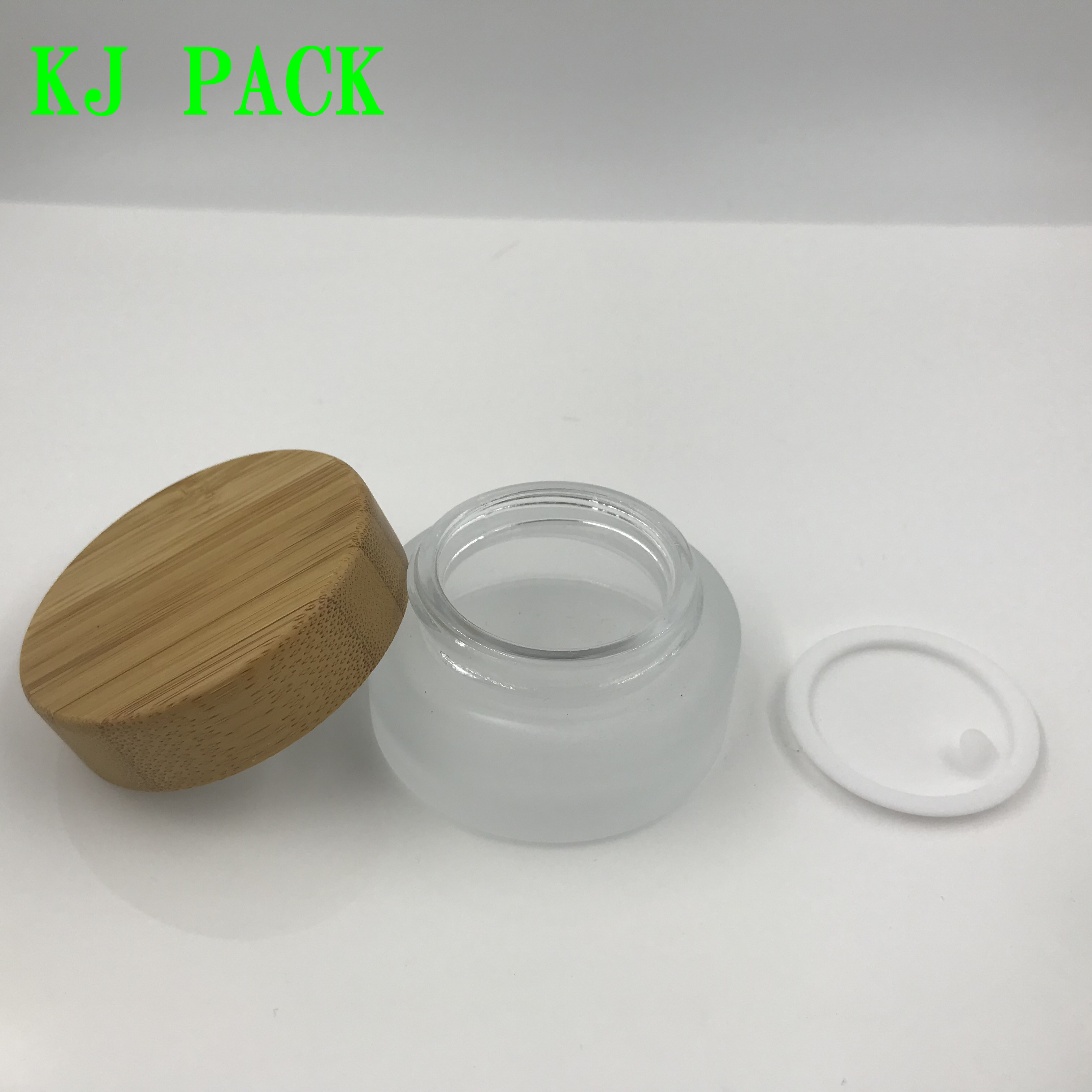 in stock 10ml 10g 15g 30g 50g 100g 4oz clear black glass bamboo lid cosmetic jar frosted glass jar with bamboo lid