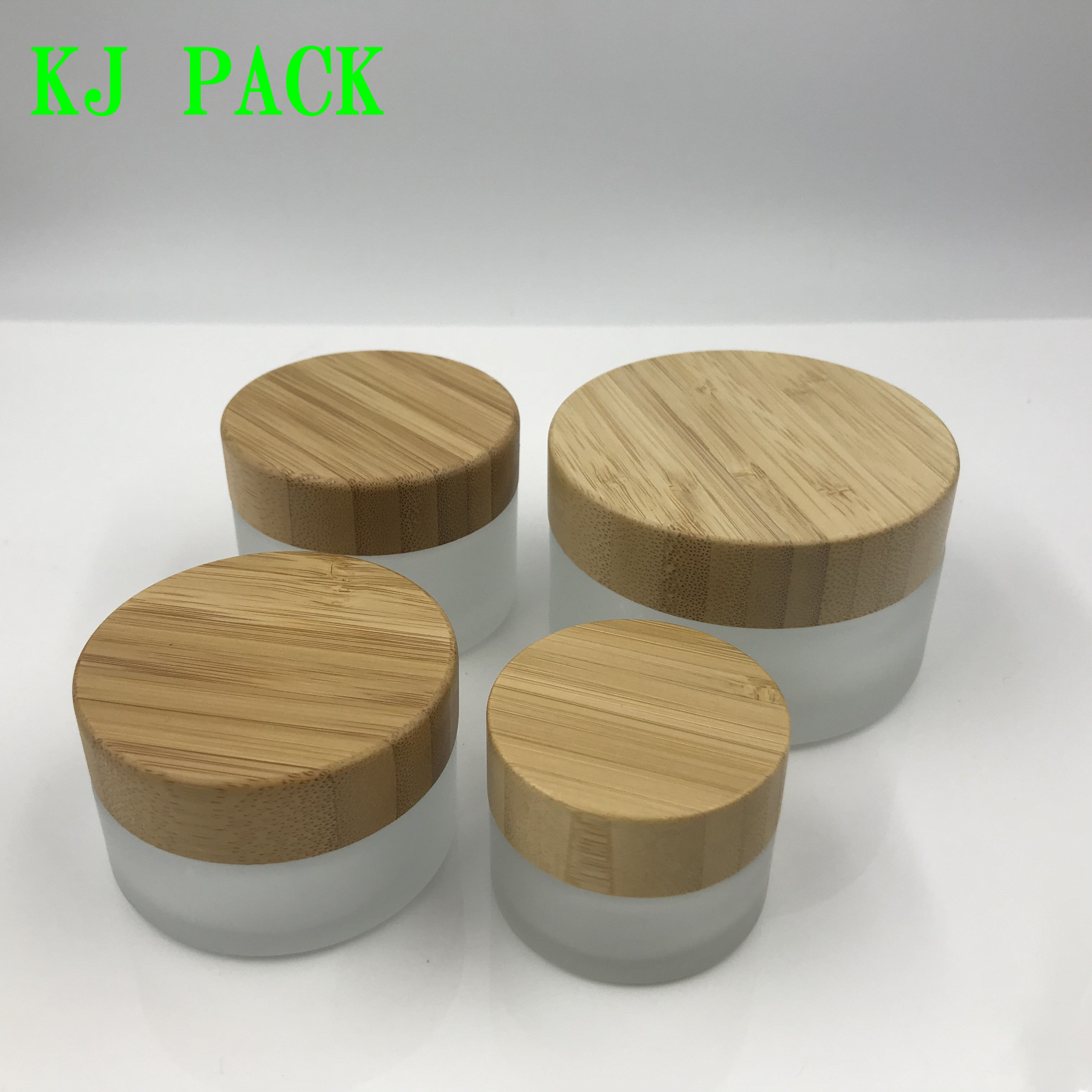 in stock 10ml 10g 15g 30g 50g 100g 4oz clear black glass bamboo lid cosmetic jar frosted glass jar with bamboo lid
