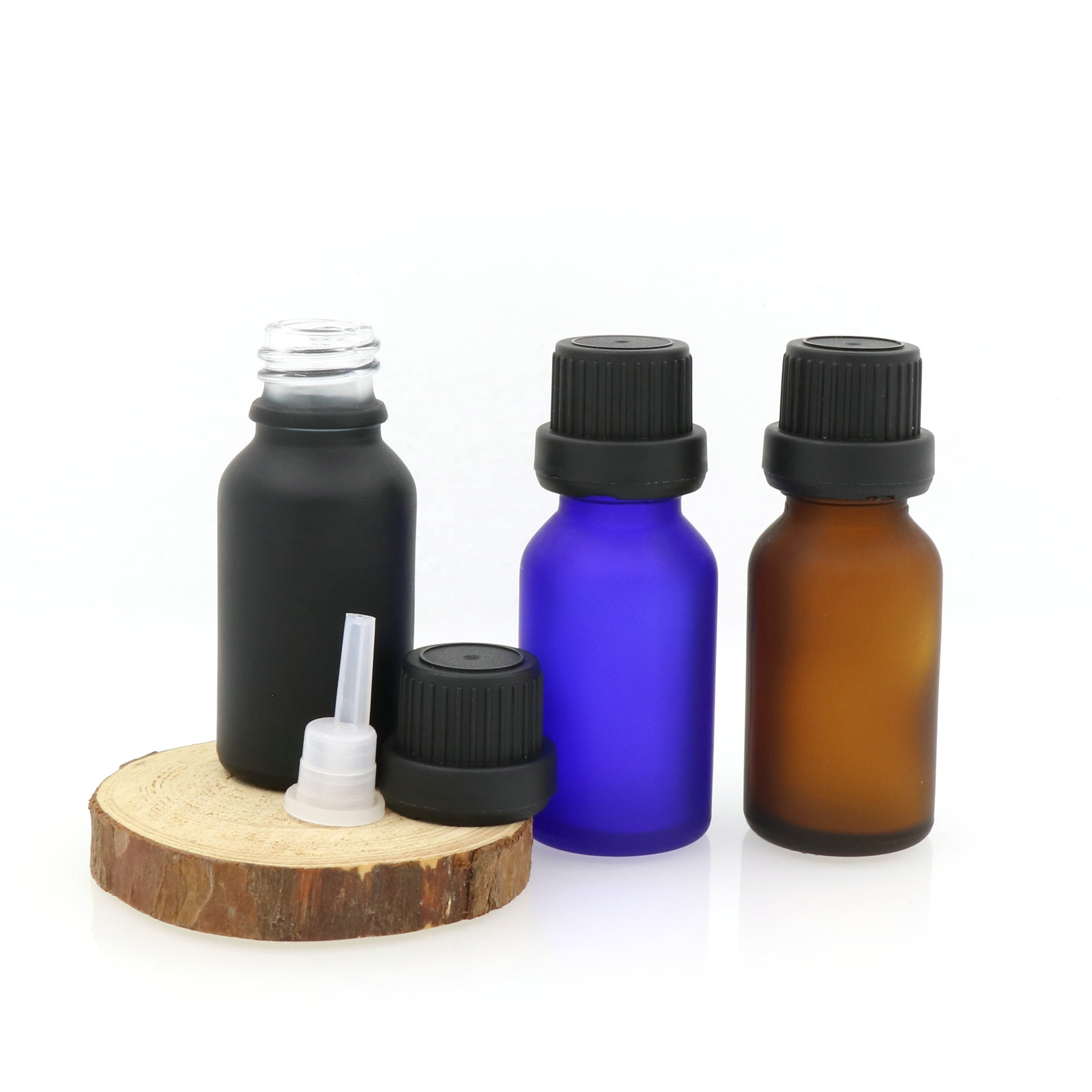 in stock 18/410 white black plastic tamper evident screw cap for glass dropper bottle (DRG26)