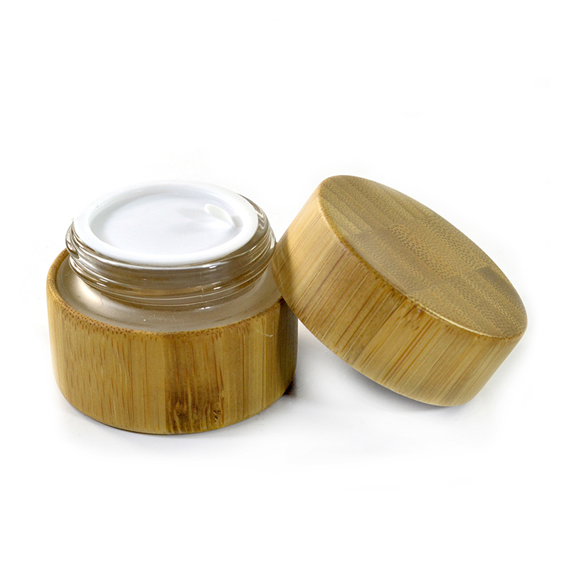 in stock bamboo product 5g 30g 50g bamboo containers for cosmetics glass jar