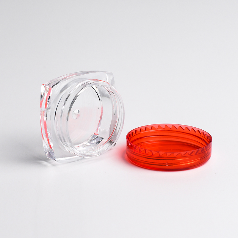 in stock empty colors 3g 5g plastic container cosmetic square shape cream jar