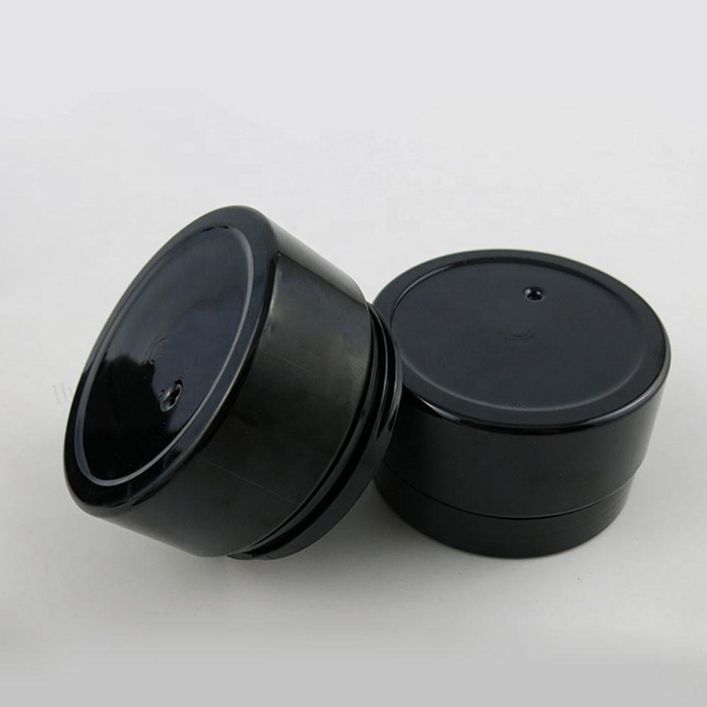industrial cosmetic wax cream PET black Plastic jar with black lid 60ml 80ml 100ml 120ml 150ml 200ml 250ml