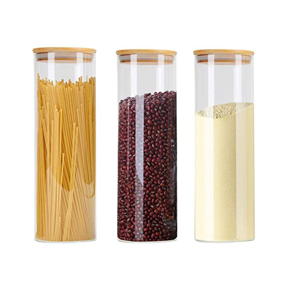 jar flour and sugar containers / baby food storage containers / glass kitchen containers with lids