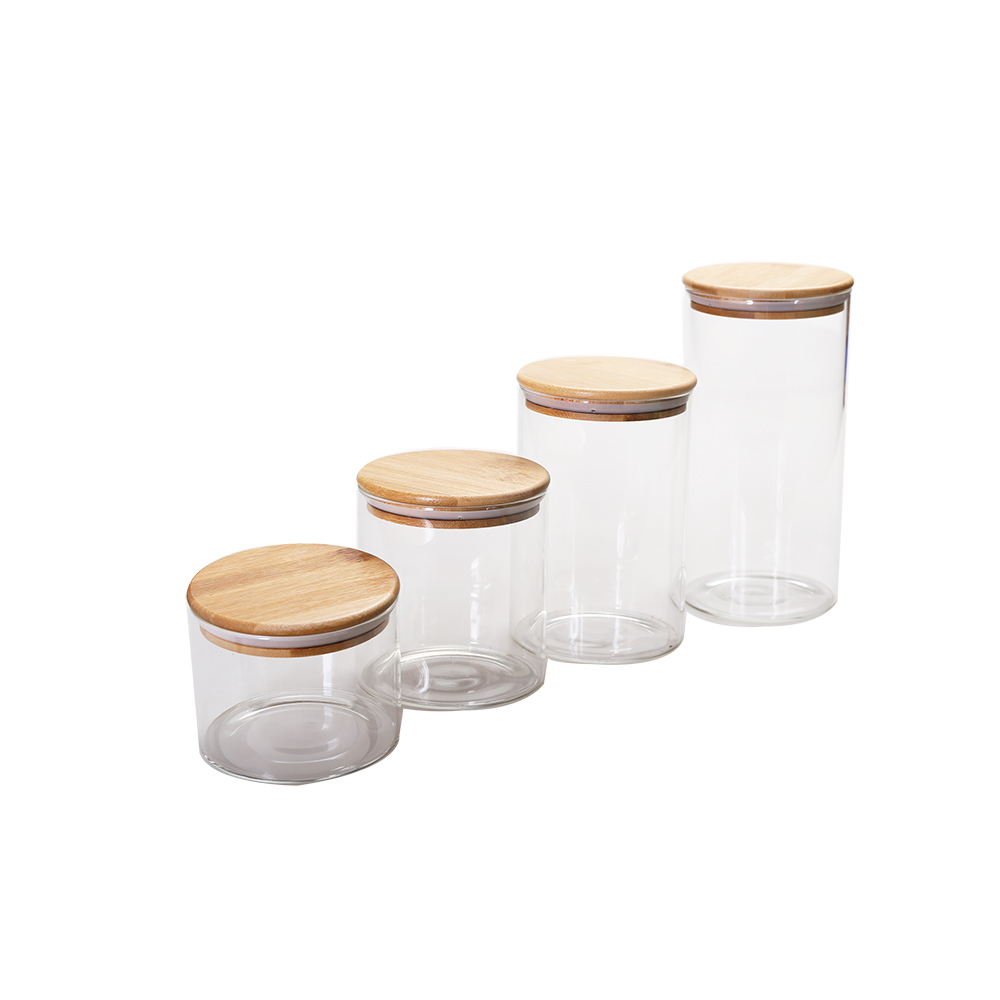 jar flour and sugar containers / baby food storage containers / glass kitchen containers with lids