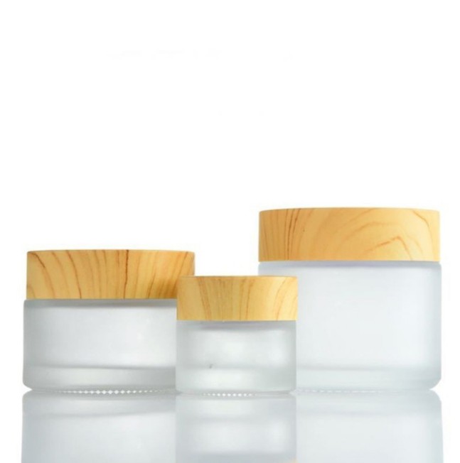 jars bamboo lid square bamboo jar bamboo lid glass jar 5g 10g 20g 30g 50g 60g 80g100g