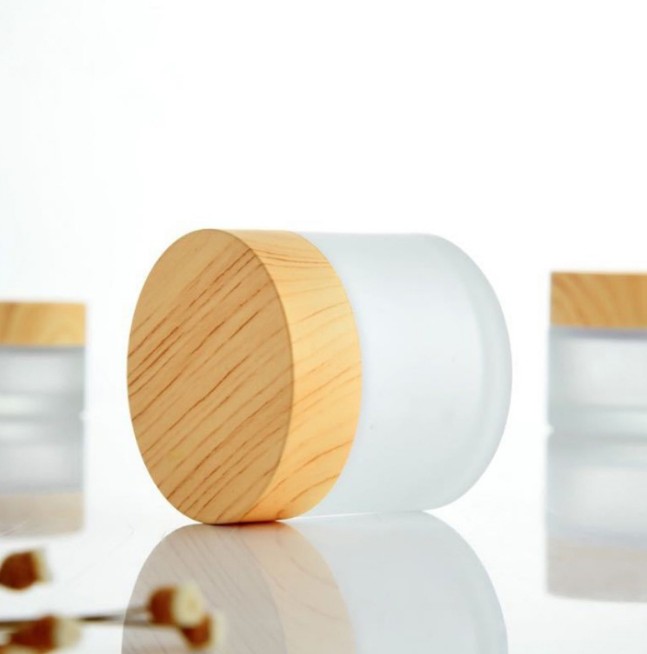 jars bamboo lid square bamboo jar bamboo lid glass jar 5g 10g 20g 30g 50g 60g 80g100g