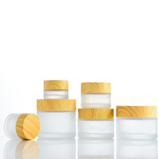 jars bamboo lid square bamboo jar bamboo lid glass jar 5g 10g 20g 30g 50g 60g 80g100g