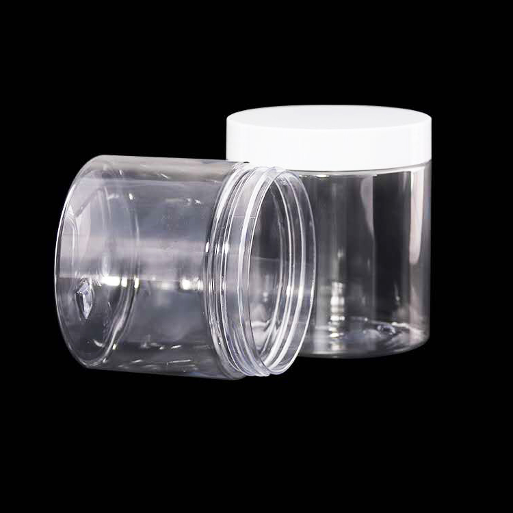jars with lid 100ml 200ml 300ml 400ml 500ml 800ml 1000ml Cosmetic Packaging Plastic Jar PET clear container and Colorful covers