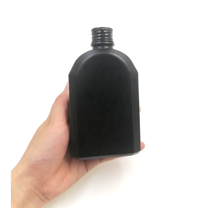 juice beverage 200 250ml Leaking proof Basil seed Soft Drinking Black pantone coffee kombucha Matte glass bottle cold brew