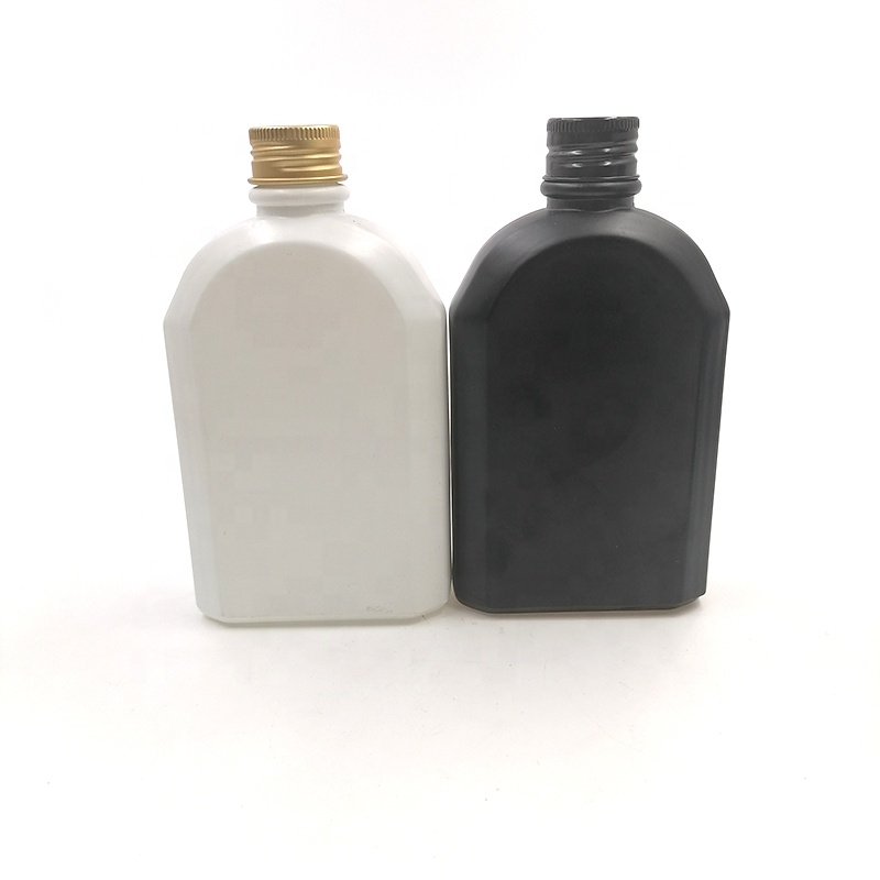 juice beverage 200 250ml Leaking proof Basil seed Soft Drinking Black pantone coffee kombucha Matte glass bottle cold brew
