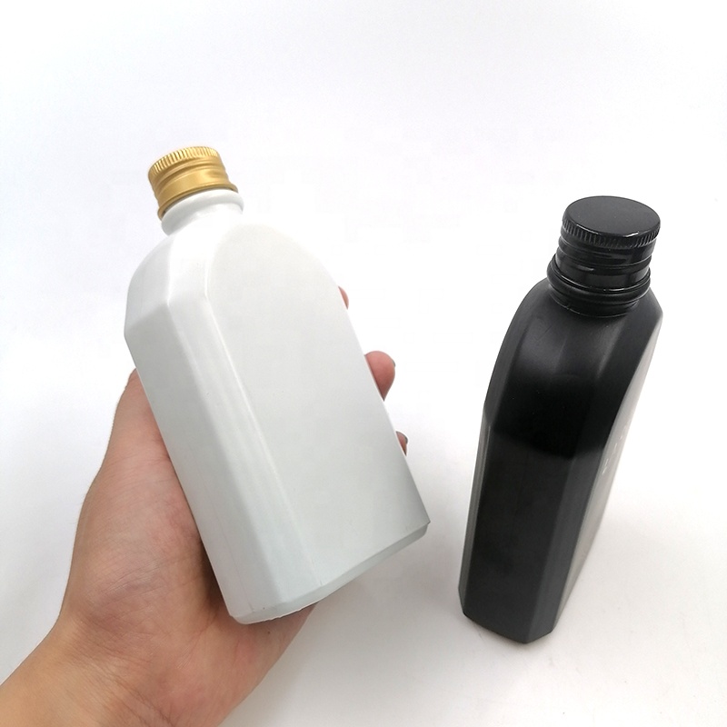 juice beverage 200 250ml Leaking proof Basil seed Soft Drinking Black pantone coffee kombucha Matte glass bottle cold brew