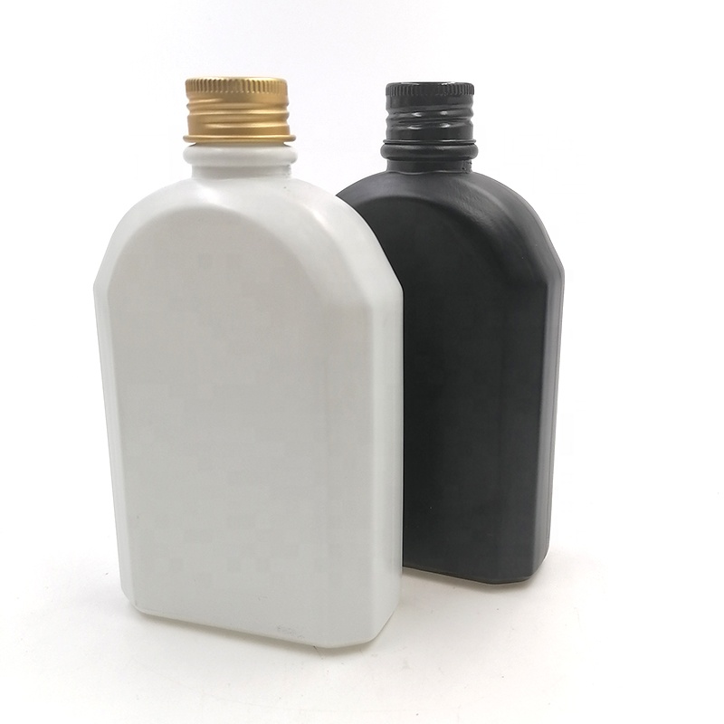 juice beverage 200 250ml Leaking proof Basil seed Soft Drinking Black pantone coffee kombucha Matte glass bottle cold brew