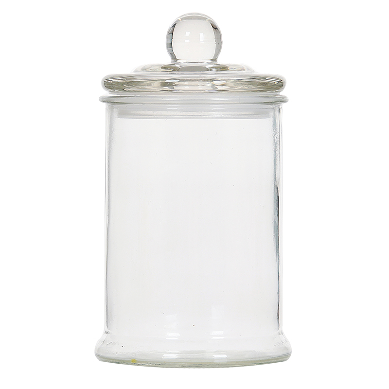 kitchen 150ml-1250ml transparent sealed glass tea storage jars with glass lid