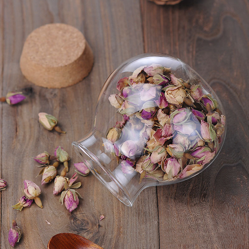 kitchen Storage glass jar with cork lid Glass container with lid