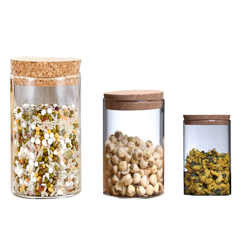 kitchen accessories modern custom holders herbs air tight medical baby food weed herb storage stash glass jar with wooden lid