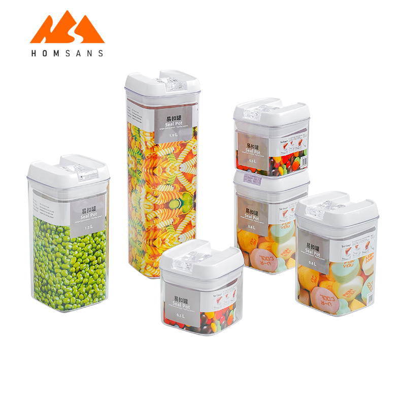 kitchen containers BPA Free plastic storage Stackable Space Saver Cereal Container set with lid