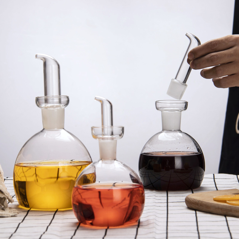 kitchen high capacity leak-proof olive oil bottle glass