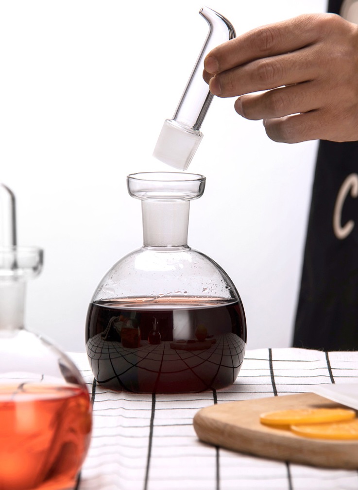 kitchen high capacity leak-proof olive oil bottle glass