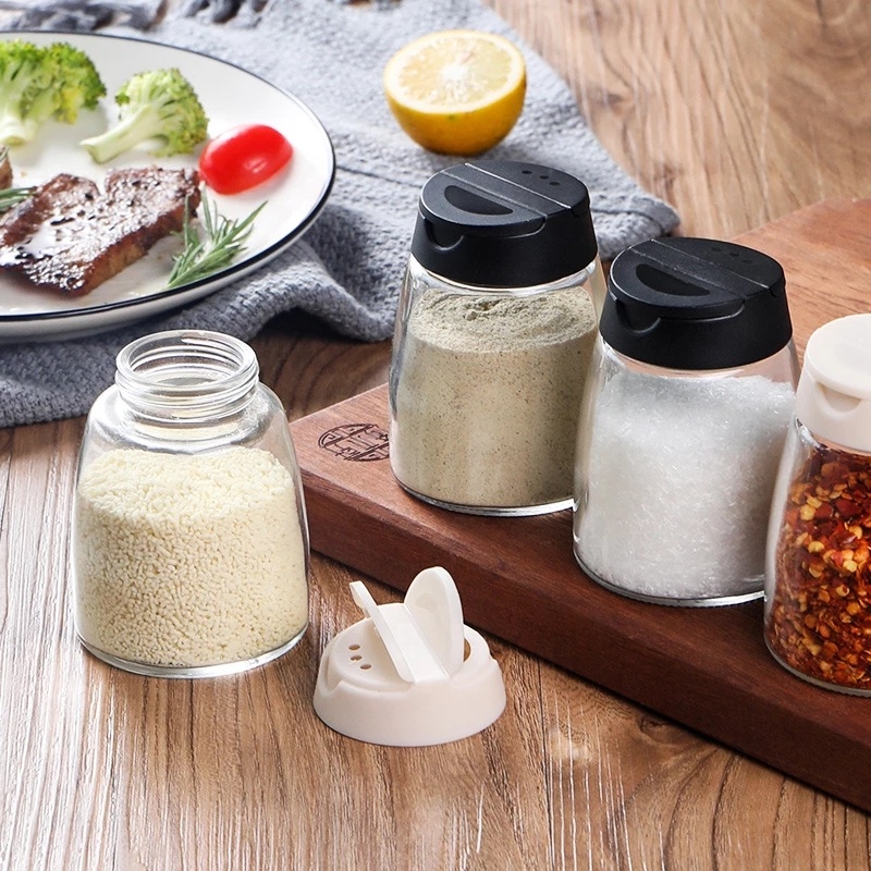 kitchen spices jar packing salt and pepper shaker glass jars for seasoning