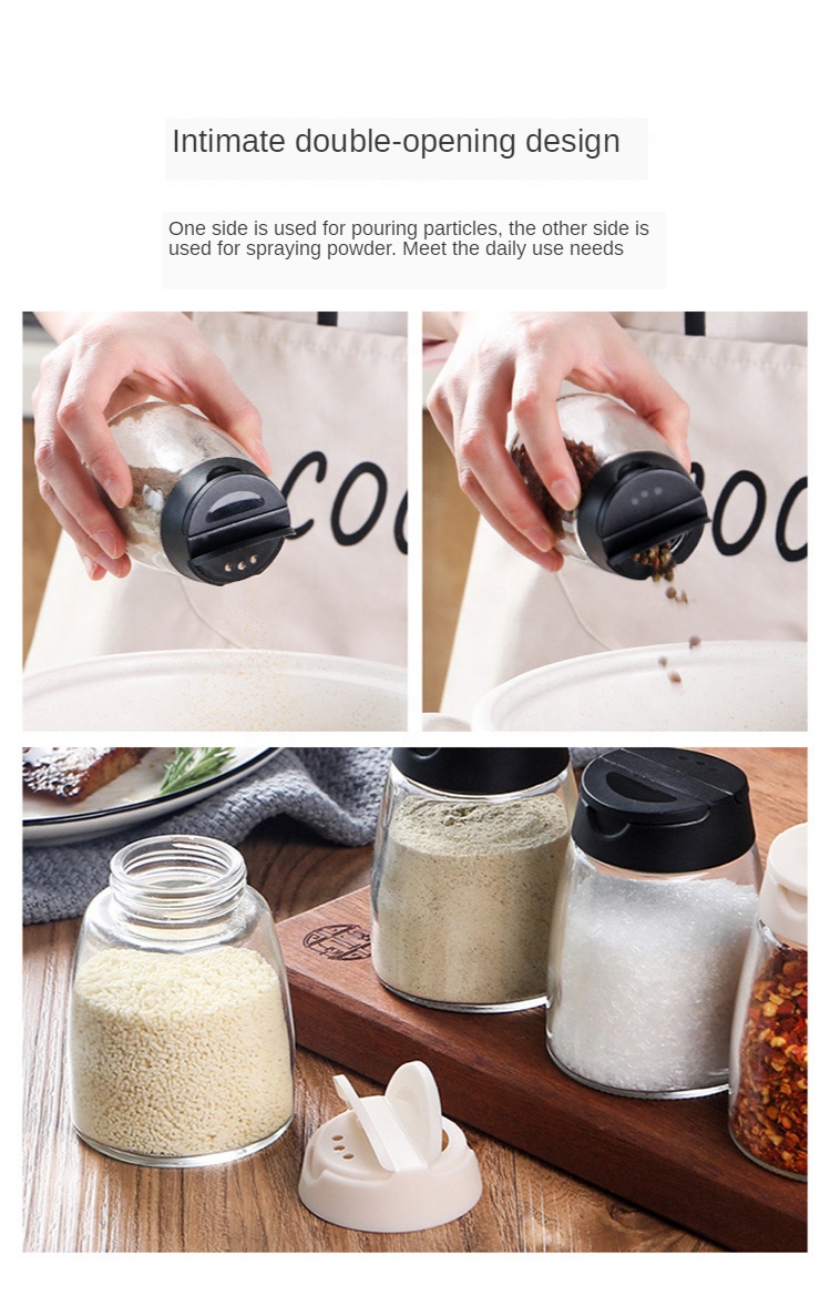 kitchen spices jar packing salt and pepper shaker glass jars for seasoning
