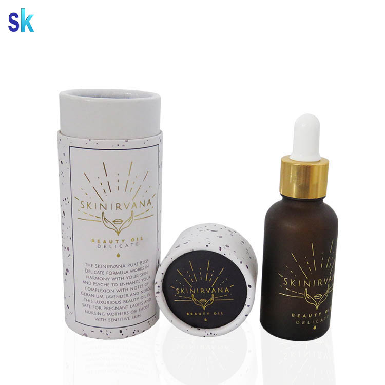 kraft white paper cardboard packaging tube for e liquid bottle