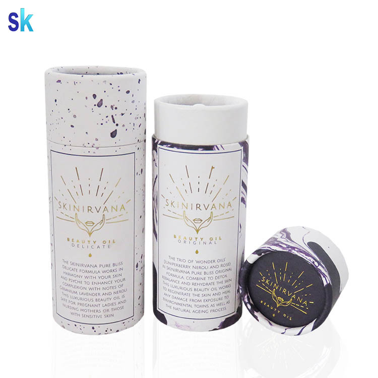 kraft white paper cardboard packaging tube for e liquid bottle