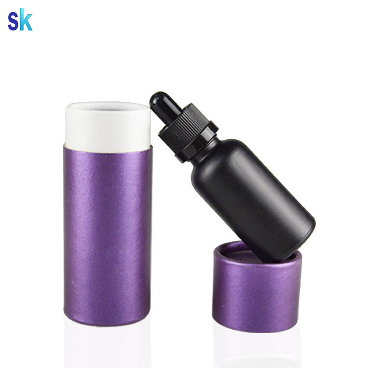 kraft white paper cardboard packaging tube for e liquid bottle