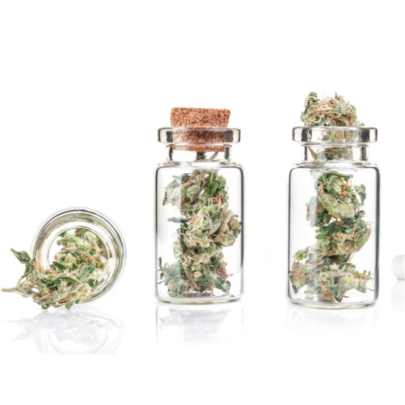 lanjing mini custom size clear drift bottle empty glass vial with cork lid wishing bottle