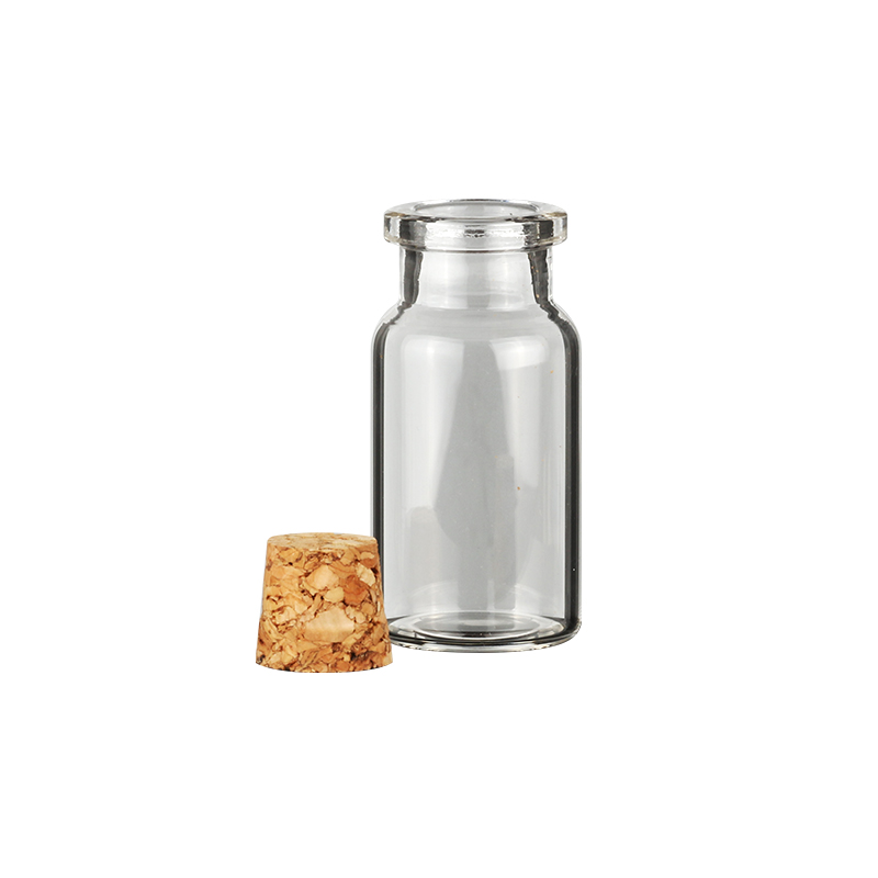 lanjing mini custom size clear drift bottle empty glass vial with cork lid wishing bottle
