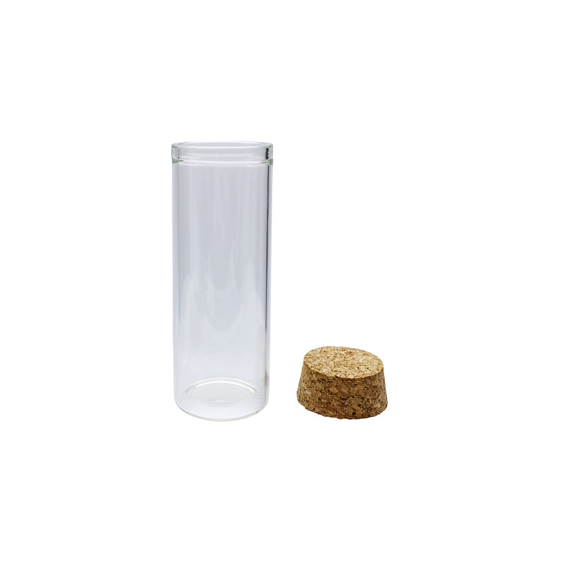 lanjing mini custom size clear drift bottle empty glass vial with cork lid wishing bottle