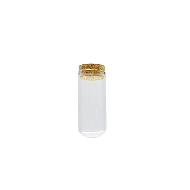 lanjing mini custom size clear drift bottle empty glass vial with cork lid wishing bottle