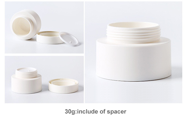 large and small white round shape PP plastic cosmetic makeup face cream jar