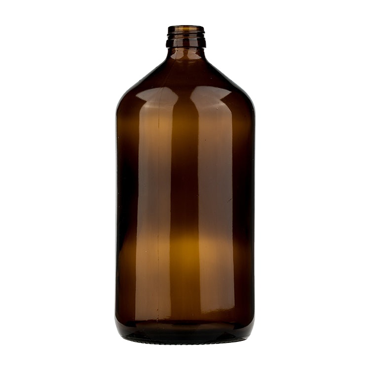 large capacity 1000ml pharmaceutical amber glass bottle