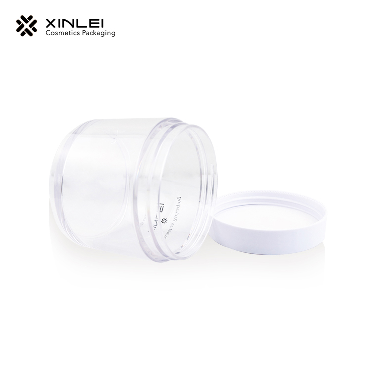 large capacity 12oz cosmetic jar 350g round PETG material plastic cream jar body scrub packaging BPA free