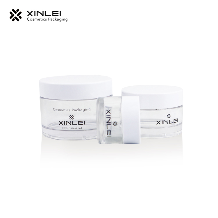 large capacity 12oz cosmetic jar 350g round PETG material plastic cream jar body scrub packaging BPA free
