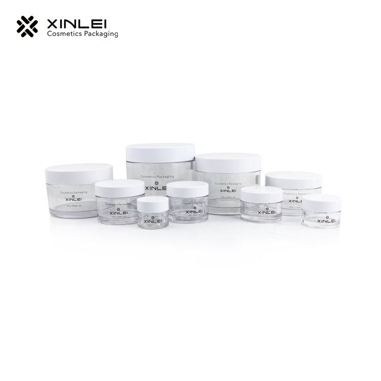large capacity 12oz cosmetic jar 350g round PETG material plastic cream jar body scrub packaging BPA free