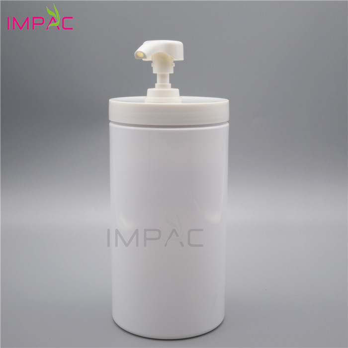 large capacity body lotion white pet plastic jar 1000ml with pump sprayer