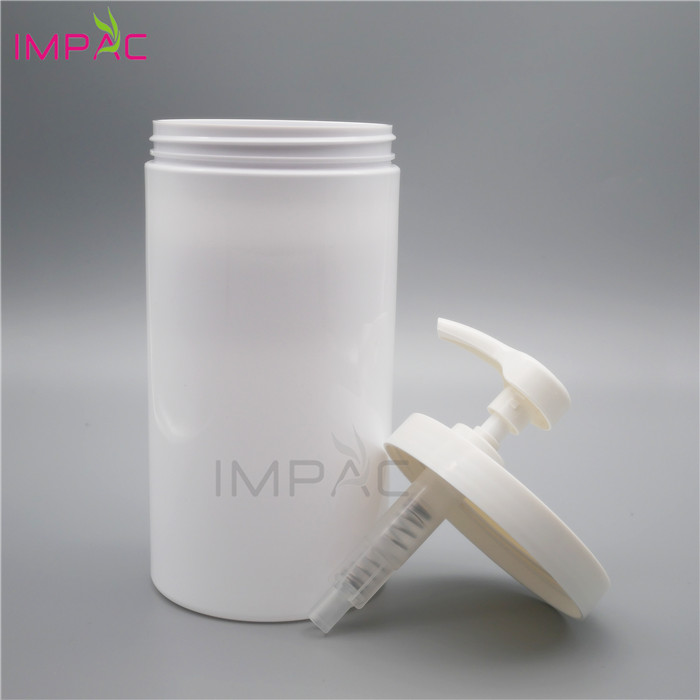 large capacity body lotion white pet plastic jar 1000ml with pump sprayer