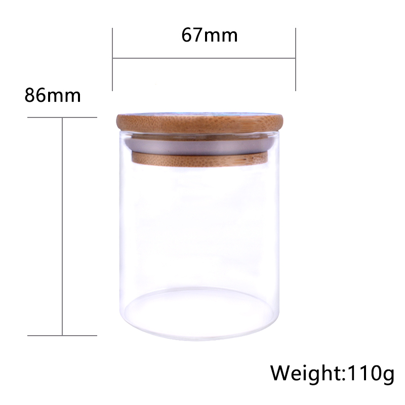 large custom small smell proof honey bottle cookie rick morty smoke weed wooden cork storage bamboo stash glass jar with lid