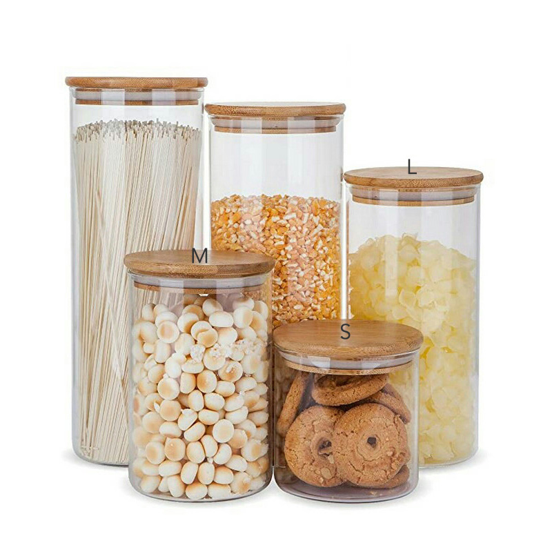 large glass storage jars with lids / glass containers with lids / large storage jar