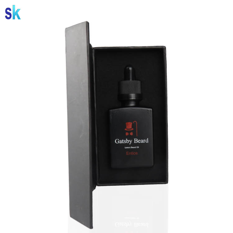 large stock 30ml black frosted cbd oil glass dropper bottle with packing box