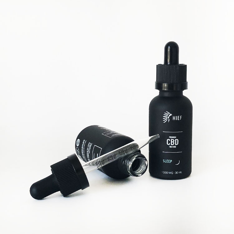 large stock 30ml black matt glass dropper bottle with custom printing