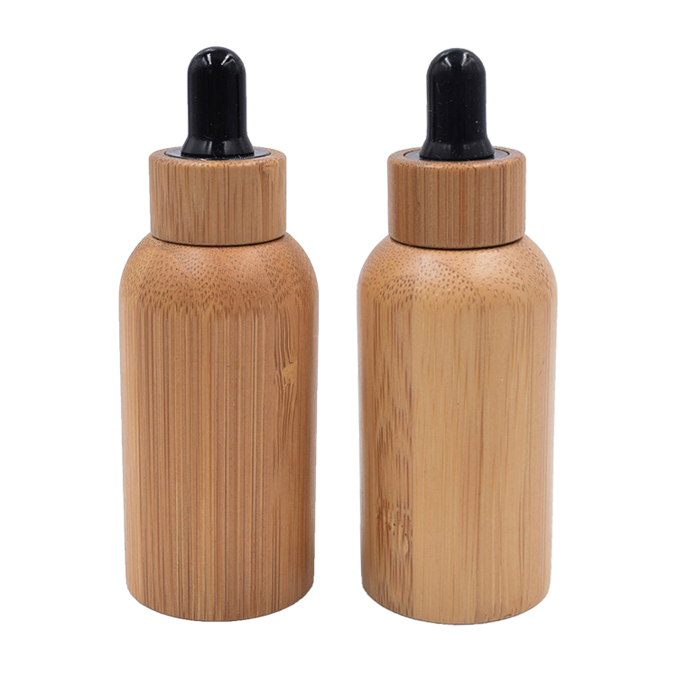 latest design 5ml 10ml 15ml 20ml 30ml 50ml 100ml full covered bamboo dropper essential oil bottle 2019